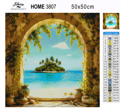 Island Beyond the Arch - Time Limited Exclusive Diamond Painting Kit