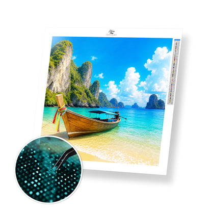 Island Boat Escape - Time Limited Exclusive Diamond Painting Kit