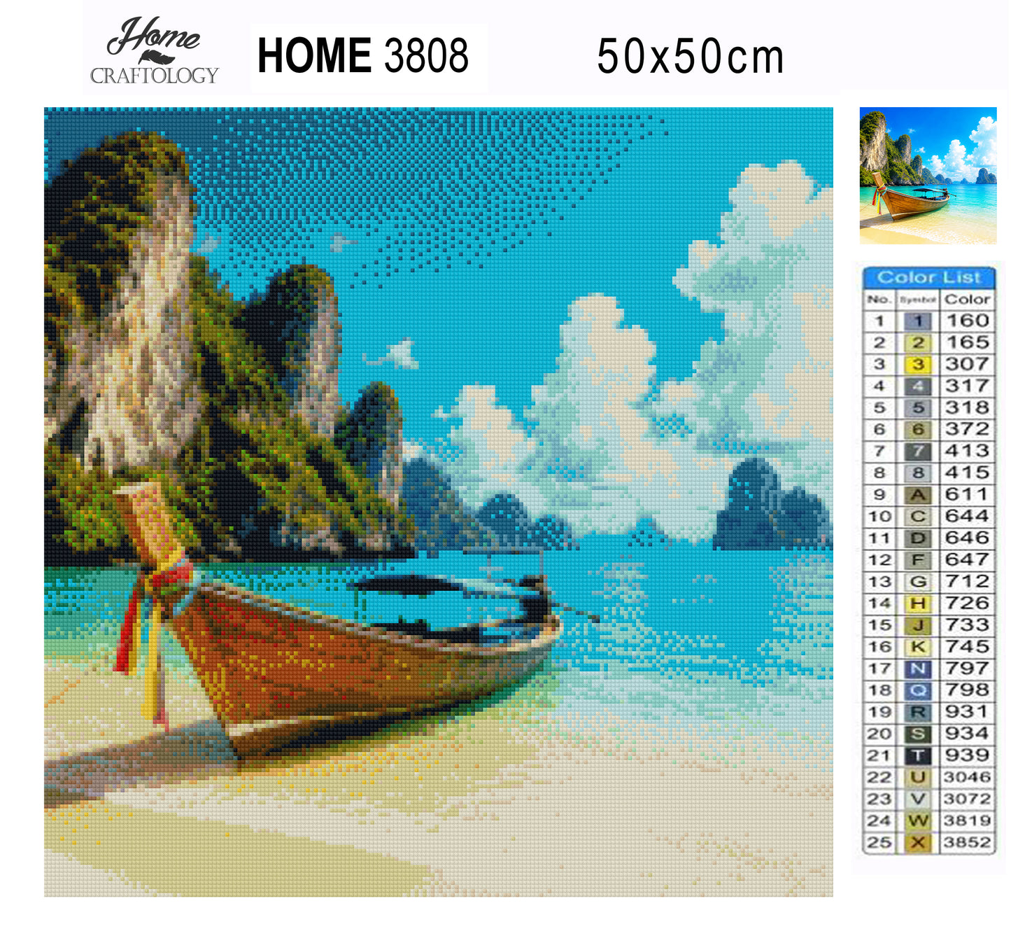 Island Boat Escape - Time Limited Exclusive Diamond Painting Kit