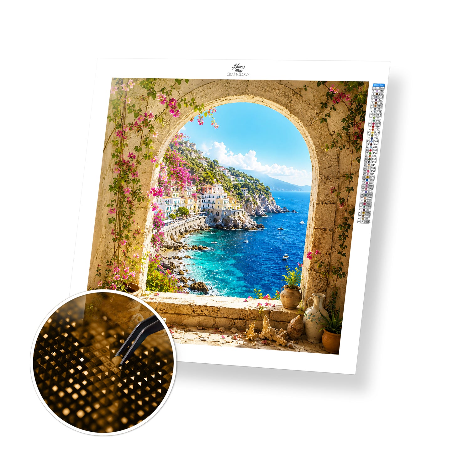 Mediterranean Coastline - Time Limited Exclusive Diamond Painting Kit