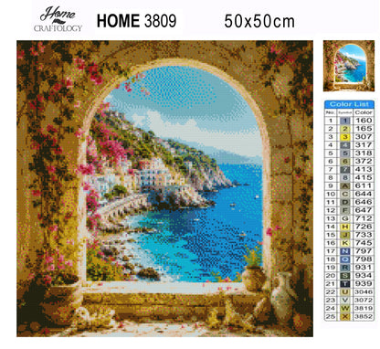Mediterranean Coastline - Time Limited Exclusive Diamond Painting Kit