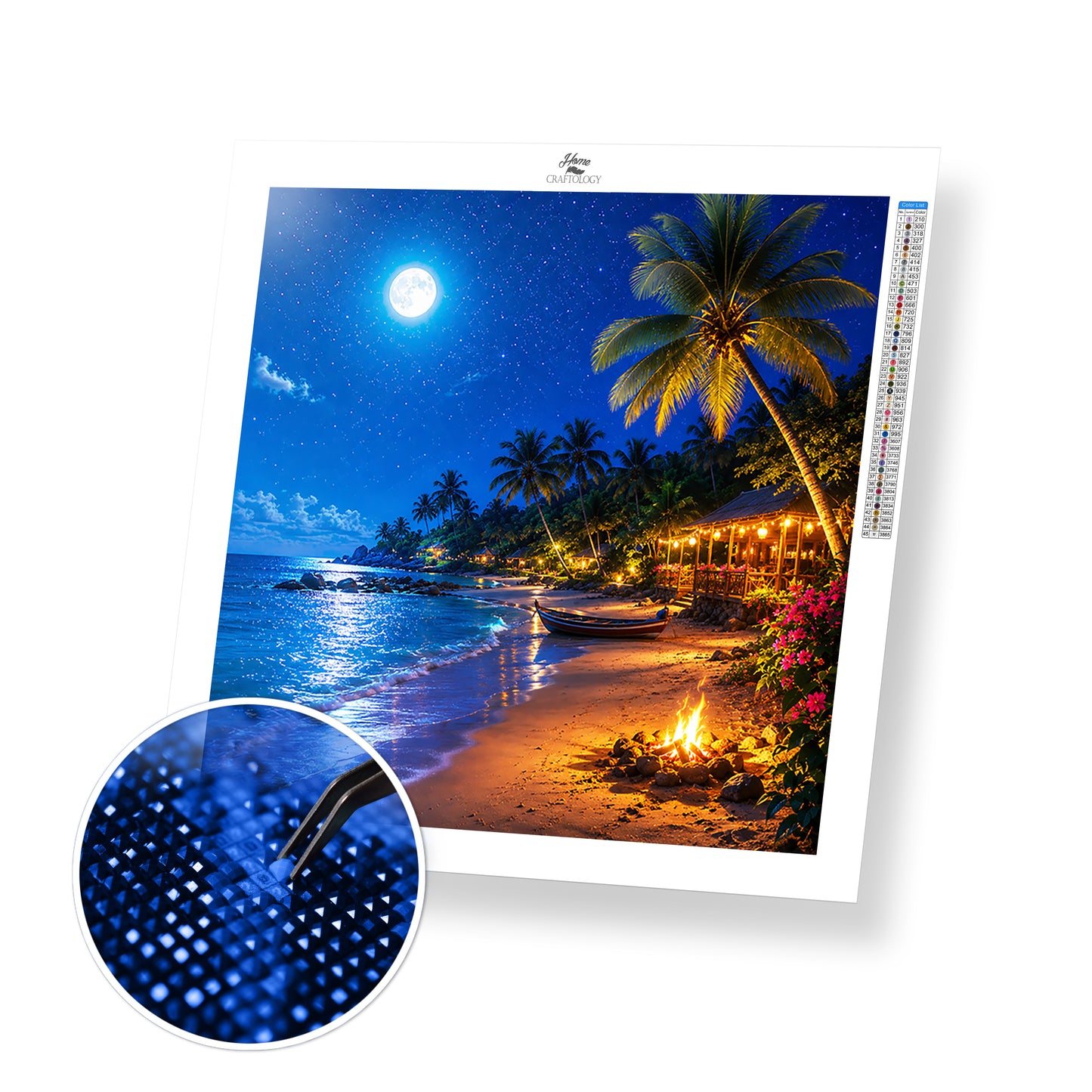 Moonlit Beach Retreat - Time Limited Exclusive Diamond Painting Kit