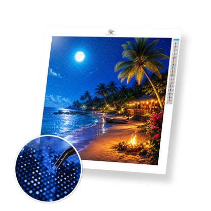 Moonlit Beach Retreat - Time Limited Exclusive Diamond Painting Kit
