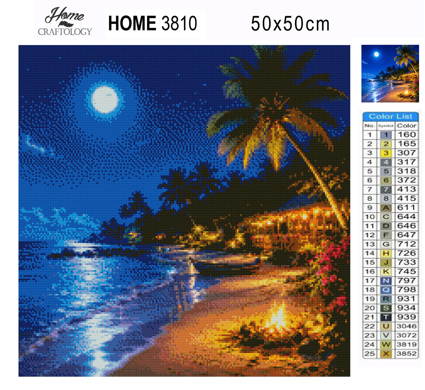 Moonlit Beach Retreat - Time Limited Exclusive Diamond Painting Kit