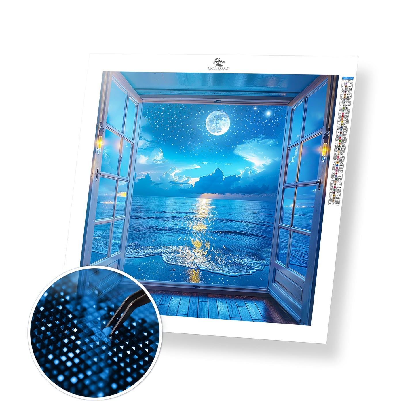 Ocean View at Night - Time Limited Exclusive Diamond Painting Kit