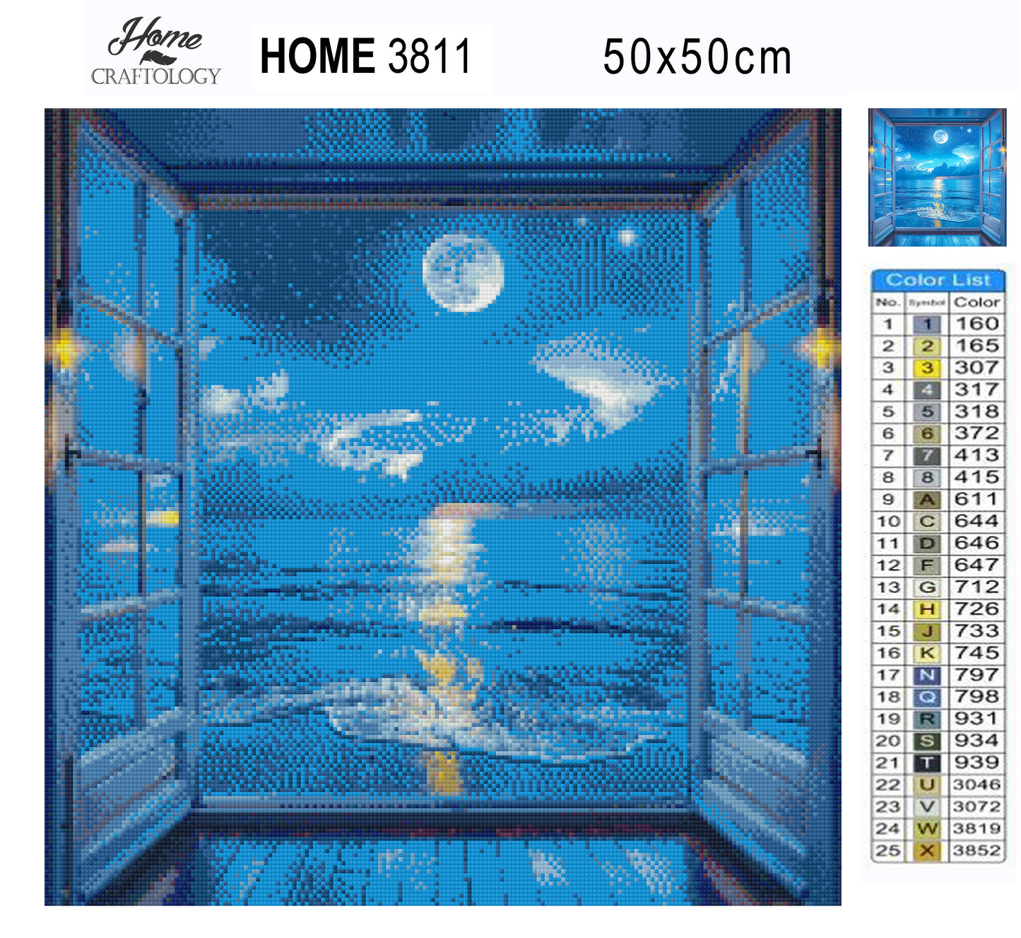 Ocean View at Night - Time Limited Exclusive Diamond Painting Kit