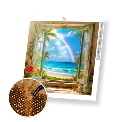 Rainbow Coast Escape - Time Limited Exclusive Diamond Painting Kit