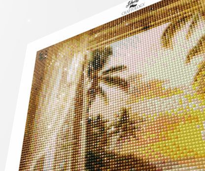 Seaside Curtain Escape - Time Limited Exclusive Diamond Painting Kit