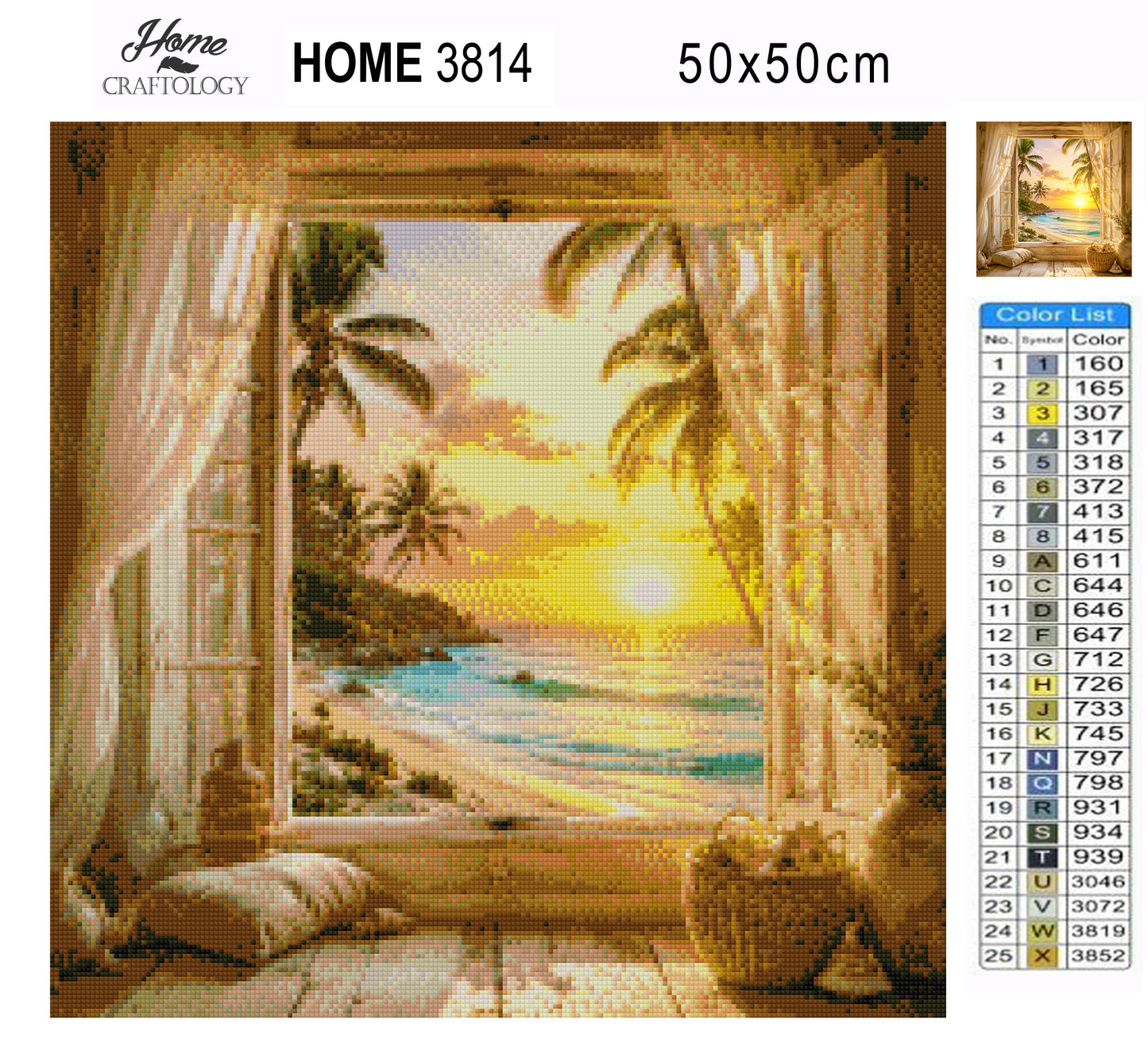 Seaside Curtain Escape - Time Limited Exclusive Diamond Painting Kit