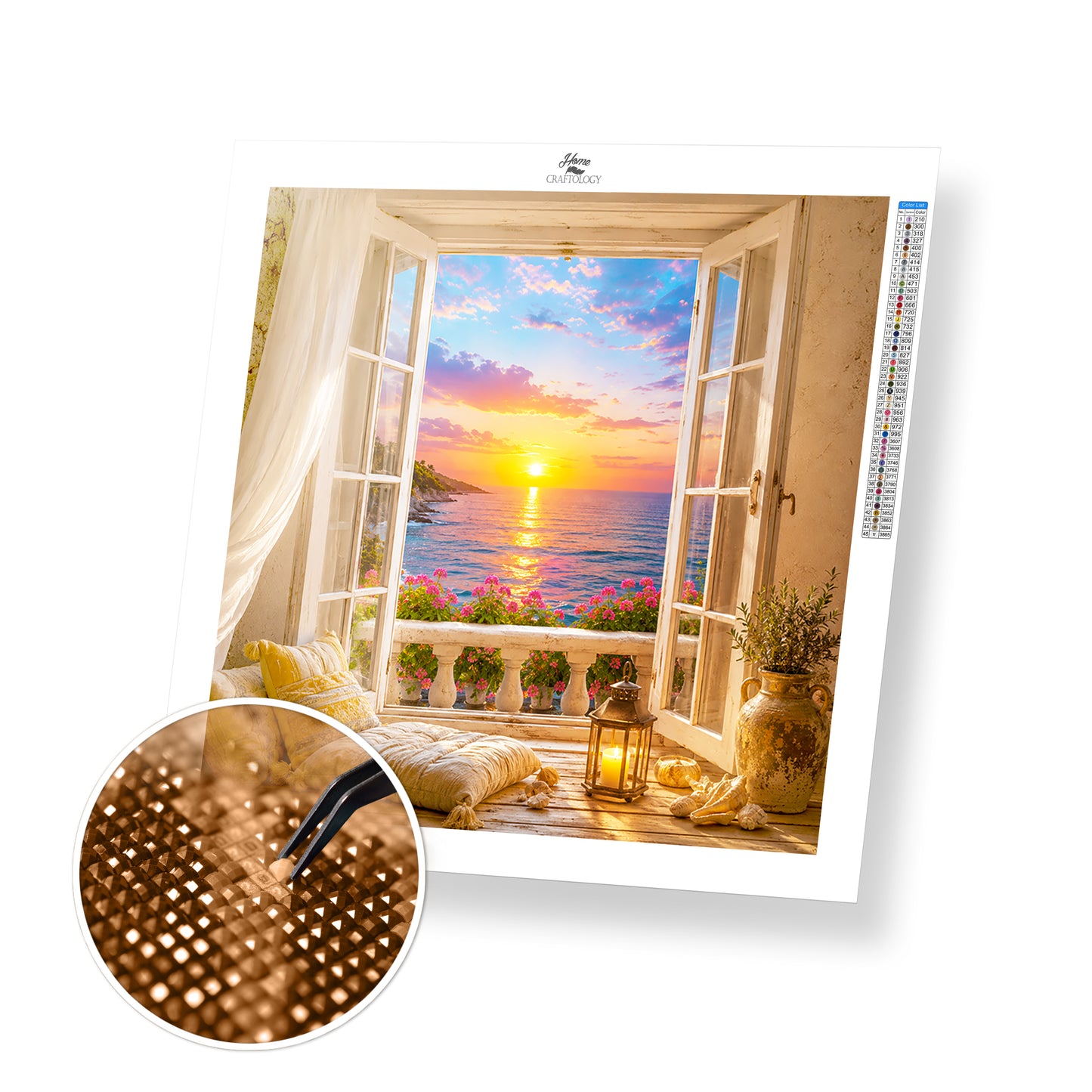 Sunset Balcony Dreams - Time Limited Exclusive Diamond Painting Kit