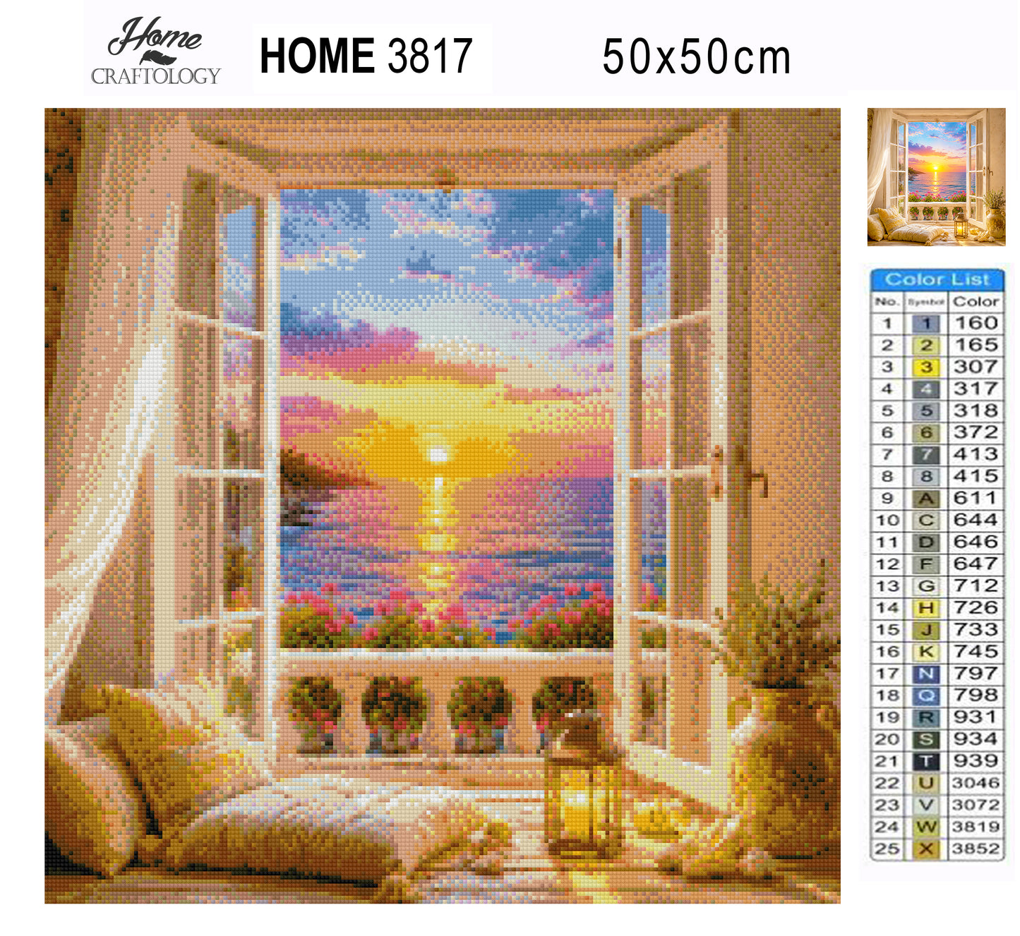 Sunset Balcony Dreams - Time Limited Exclusive Diamond Painting Kit