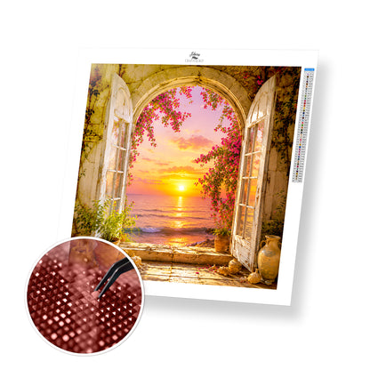 Sunset Bloom Escape - Time Limited Exclusive Diamond Painting Kit