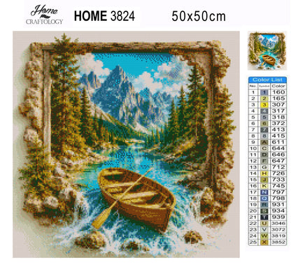 Beyond the Mountain Waters - Time Limited Exclusive Diamond Painting Kit