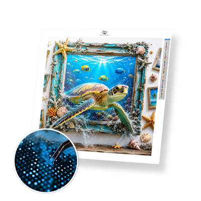 Ocean Escape Turtle - Time Limited Exclusive Diamond Painting Kit