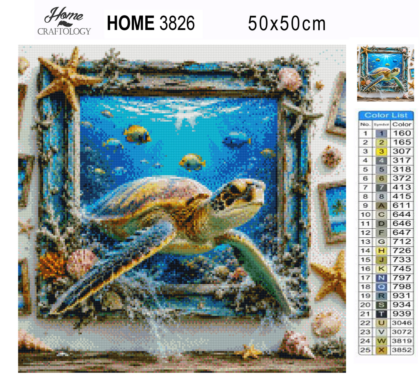 Ocean Escape Turtle - Time Limited Exclusive Diamond Painting Kit