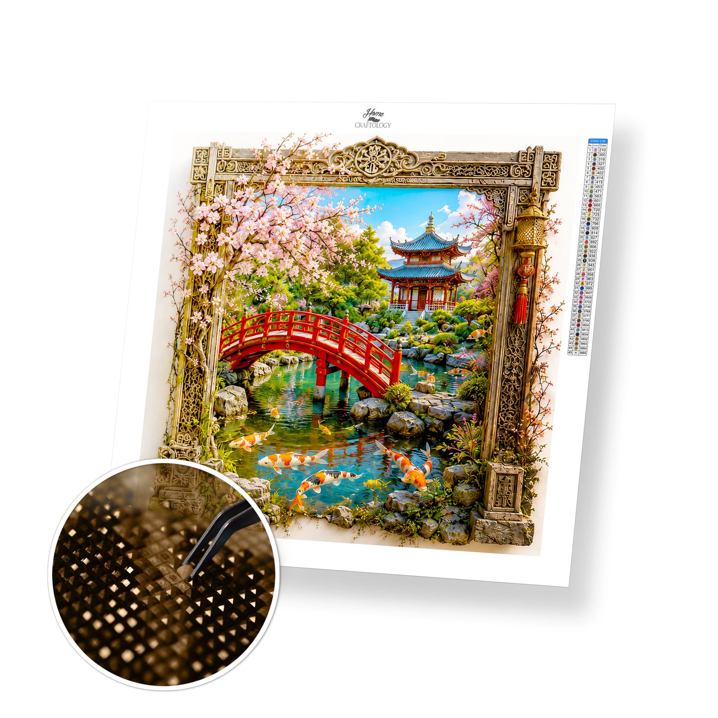 Sakura Pond Retreat - Time Limited Exclusive Diamond Painting Kit