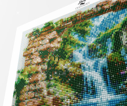 Waterfall Ruins - Time Limited Exclusive Diamond Painting Kit