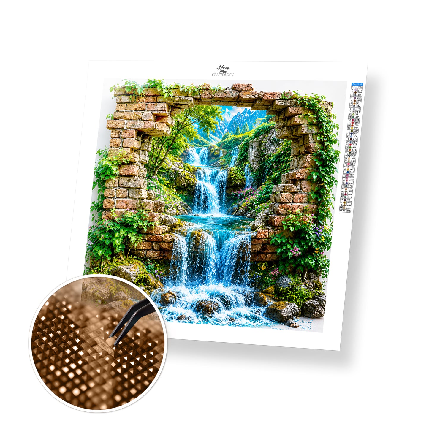 Waterfall Ruins - Time Limited Exclusive Diamond Painting Kit