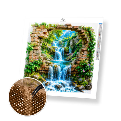 Waterfall Ruins - Time Limited Exclusive Diamond Painting Kit