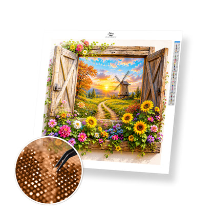 Windmill at Golden Hour - Time Limited Exclusive Diamond Painting Kit