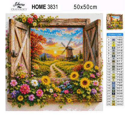 Windmill at Golden Hour - Time Limited Exclusive Diamond Painting Kit