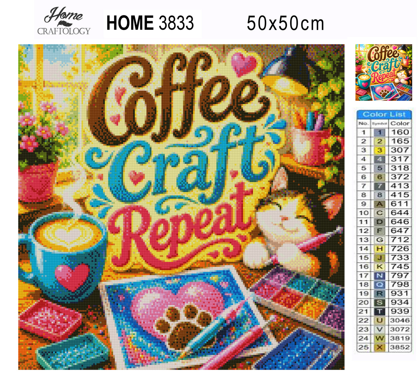 Coffee Craft Repeat - Time Limited Exclusive Diamond Painting Kit