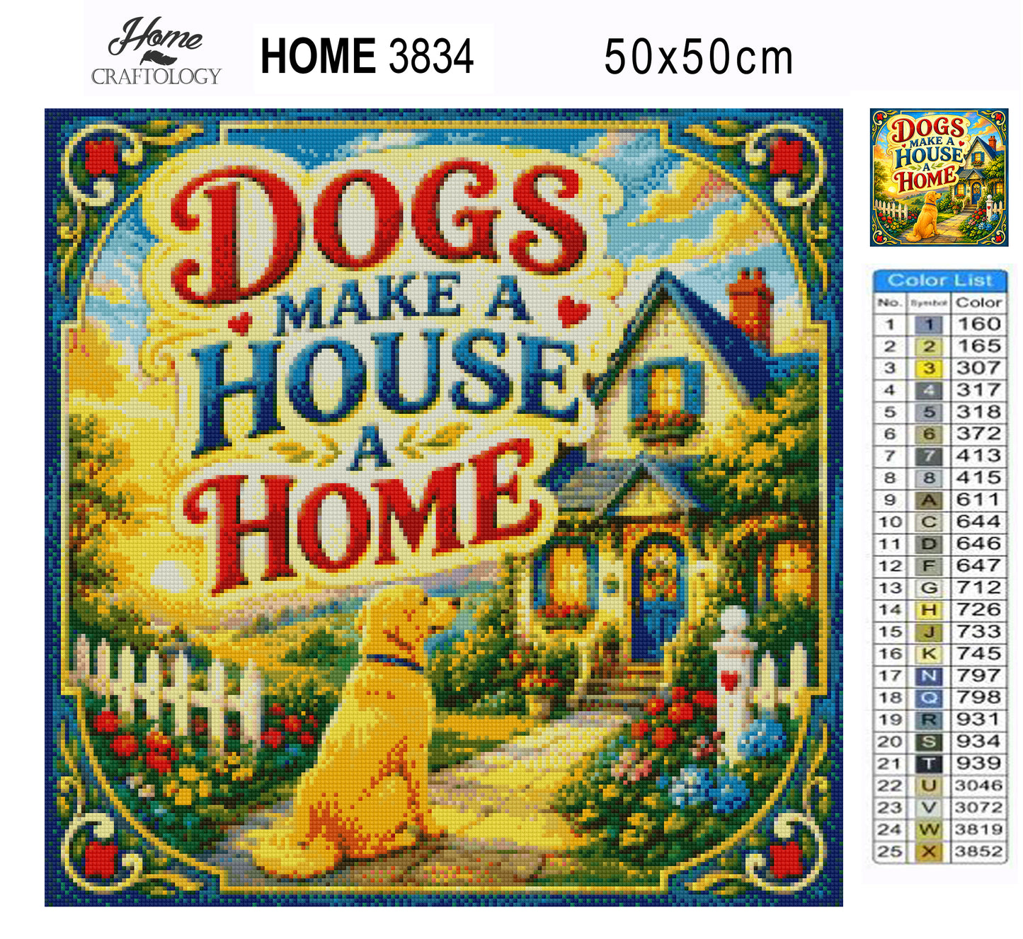 Dog Make A House A Home - Time Limited Exclusive Diamond Painting Kit