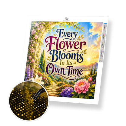Every Flower Blooms In Its Own Time - Time Limited Exclusive Diamond Painting Kit