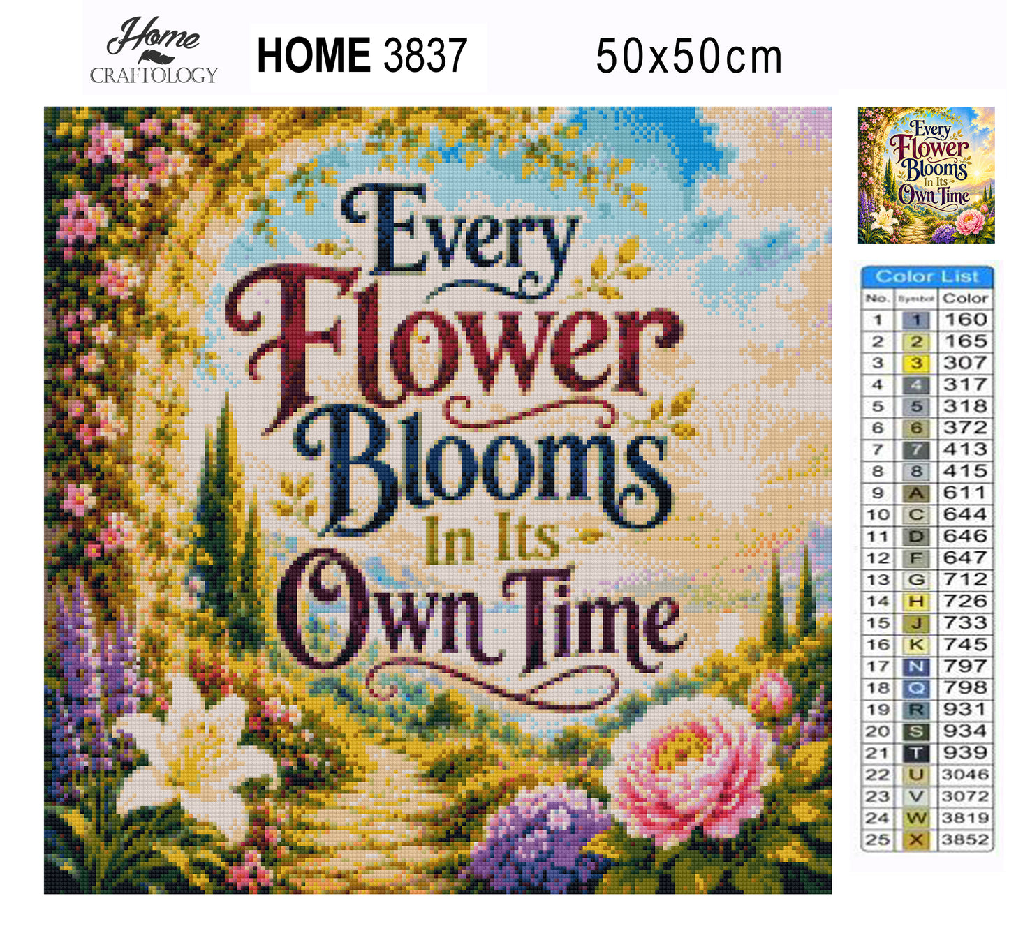 Every Flower Blooms In Its Own Time - Time Limited Exclusive Diamond Painting Kit