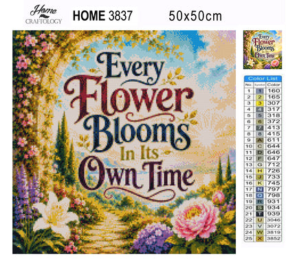 Every Flower Blooms In Its Own Time - Time Limited Exclusive Diamond Painting Kit