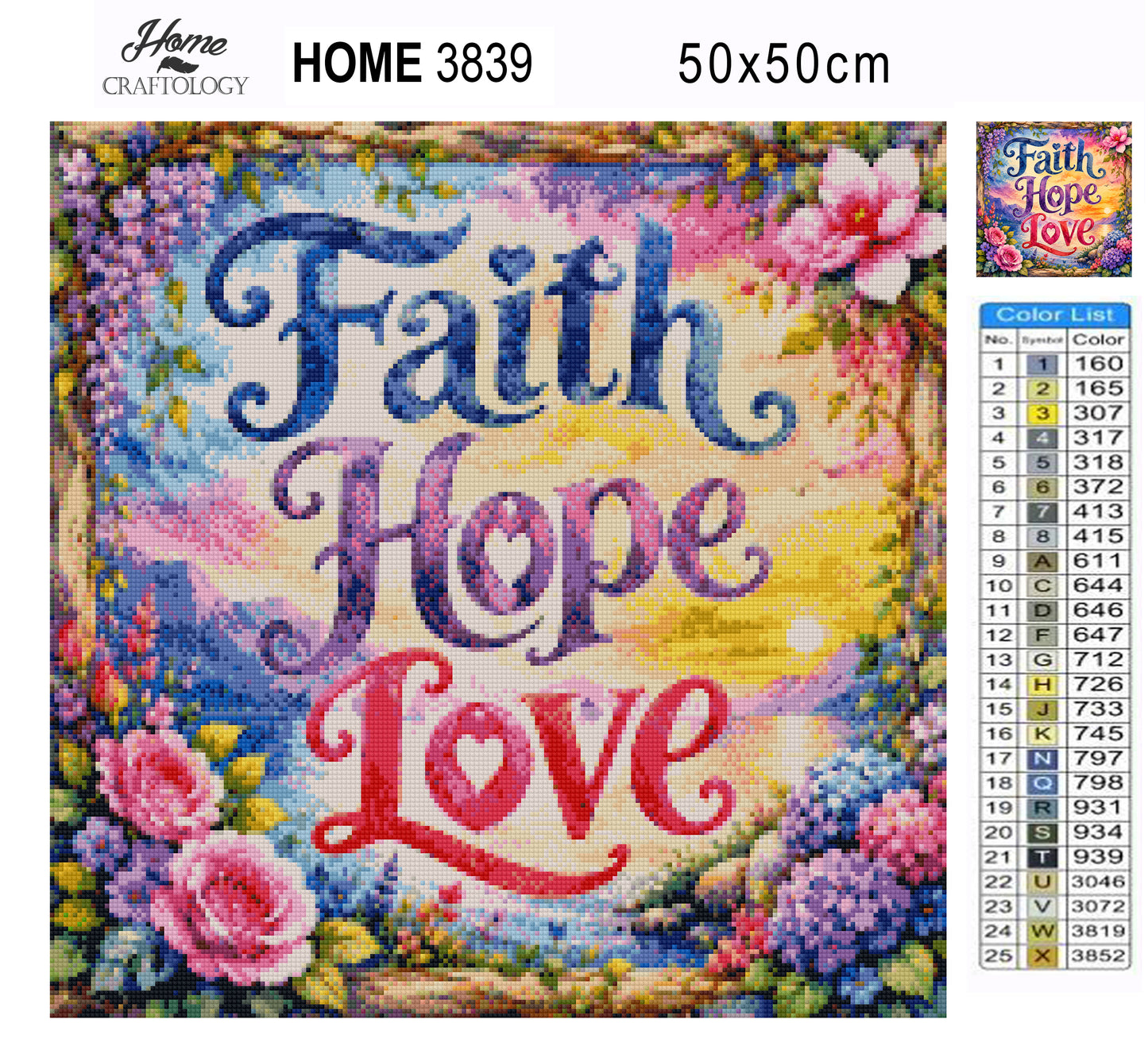 Faith Hope Love - Time Limited Exclusive Diamond Painting Kit