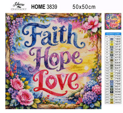 Faith Hope Love - Time Limited Exclusive Diamond Painting Kit