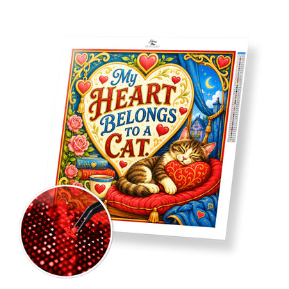 My Heart Belongs To A Cat - Time Limited Exclusive Diamond Painting Kit