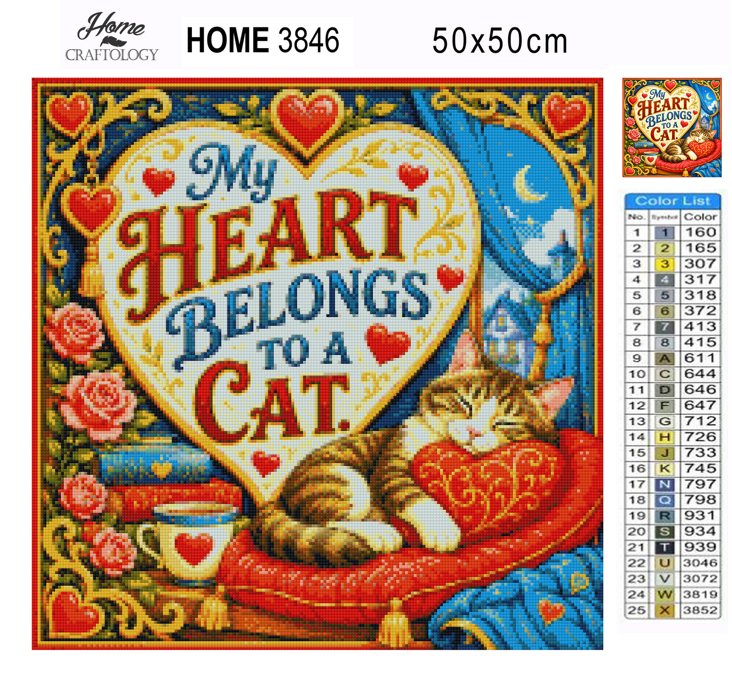 My Heart Belongs To A Cat - Time Limited Exclusive Diamond Painting Kit