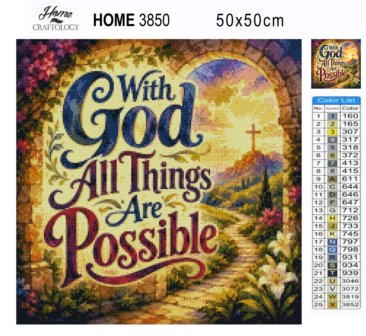 With God All Things Are Possible - Time Limited Exclusive Diamond Painting Kit