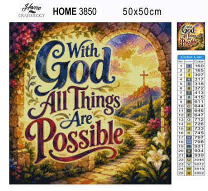 With God All Things Are Possible - Time Limited Exclusive Diamond Painting Kit