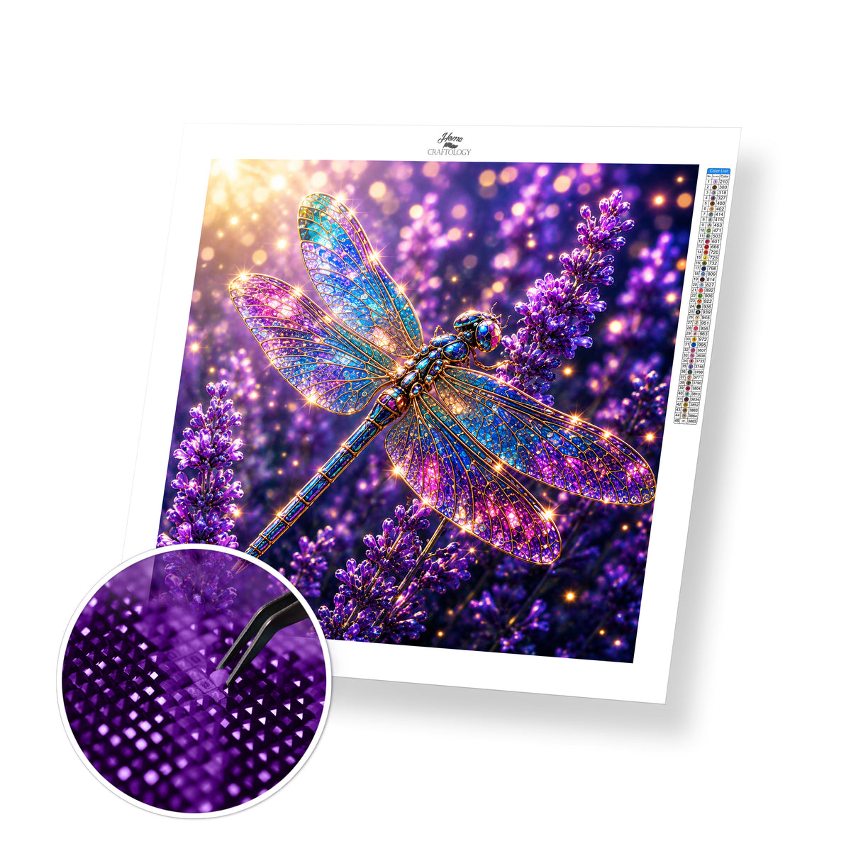 Amethyst Dragonfly - Time Limited Exclusive Diamond Painting Kit