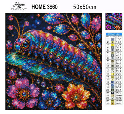 Gemstone Caterpillar - Time Limited Exclusive Diamond Painting Kit