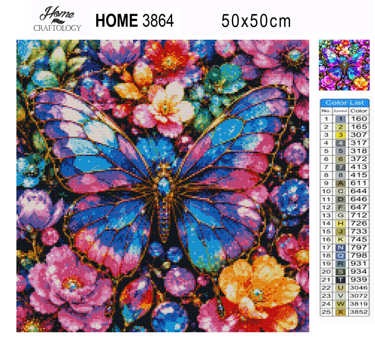 Rainbow Jewel Butterfly - Time Limited Exclusive Diamond Painting Kit