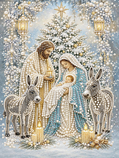 Holy Family - Pearl Diamond Painting Kit
