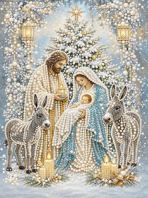 Holy Family - Pearl Diamond Painting Kit