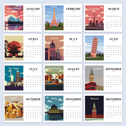 2025 Landmarks Paint By Numbers Calendar