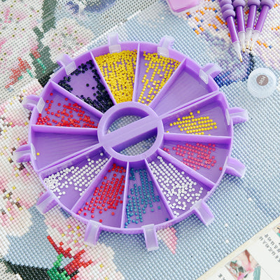 New! Semi-Circle Diamond Painting Tray with Pen Package