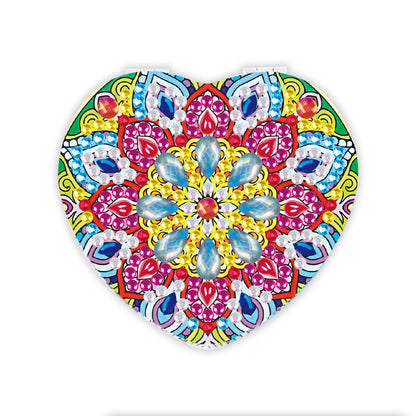 Flower Mandala - Diamond Painting Compact Mirror