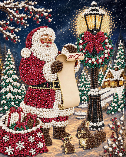 Santa's Christmas List - Pearl Diamond Painting Kit