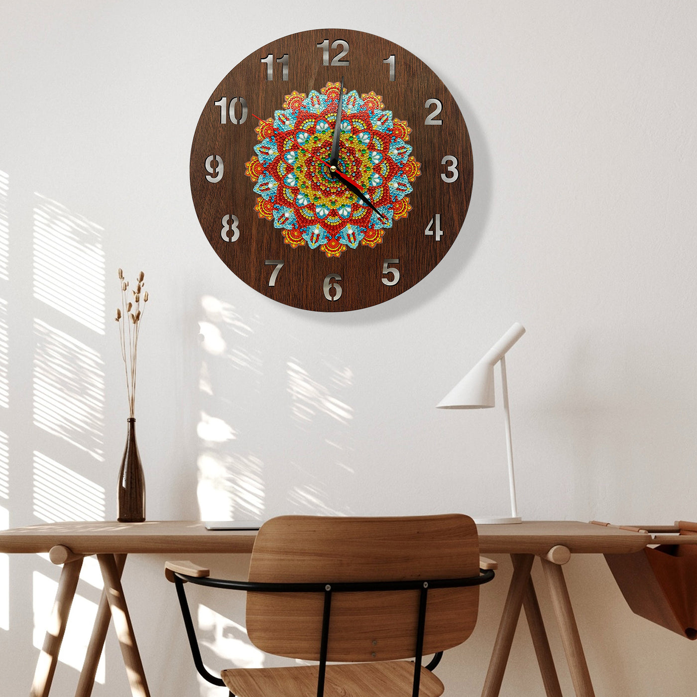 New! Flowers - Diamond Painting Clock