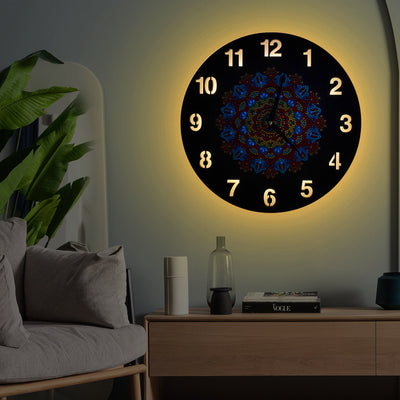 New! Flowers - Diamond Painting Clock