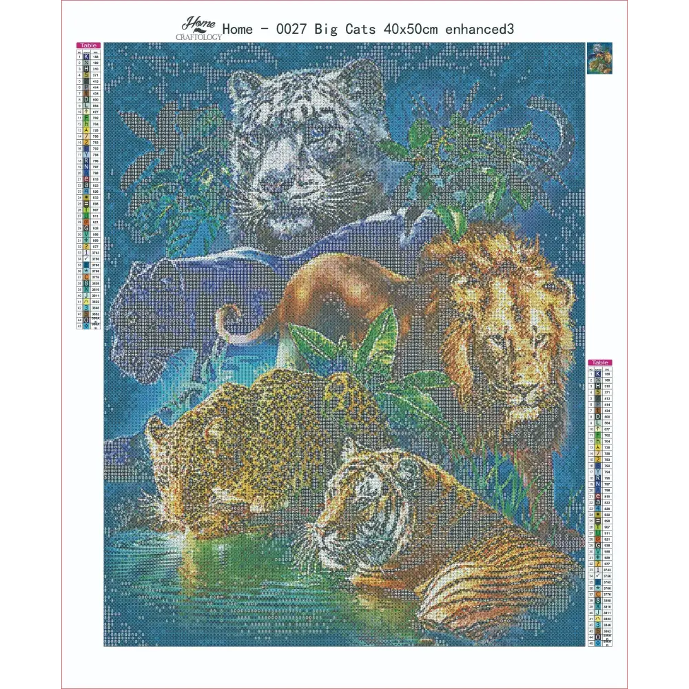 AB Big Cats - Premium Diamond Painting Kit - Diamond Painting Kit