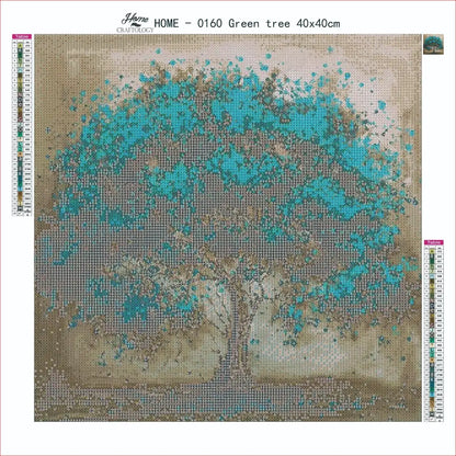 AB Green Tree - Premium Diamond Painting Kit - Diamond Painting Kit