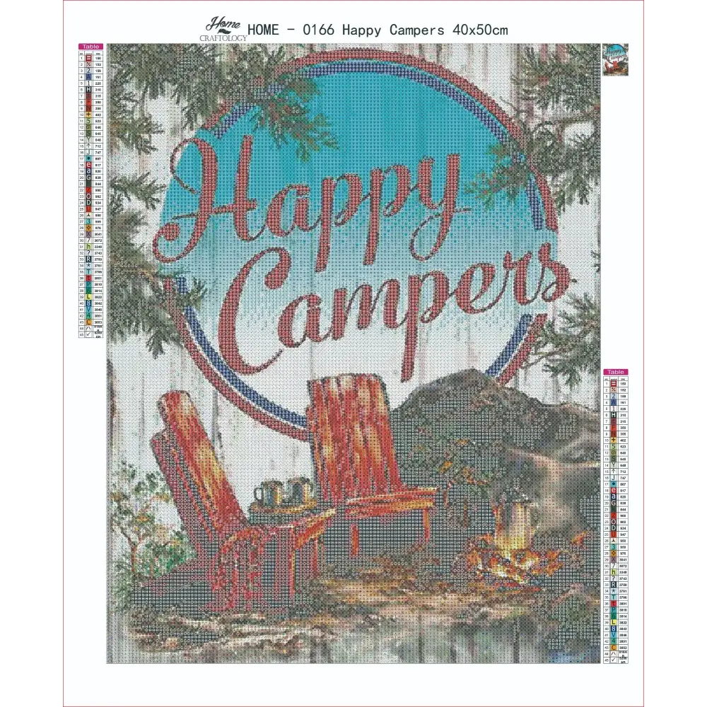 AB Happy Campers - Premium Diamond Painting Kit - Diamond Painting Kit